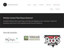 Tablet Screenshot of clarabelamedia.com